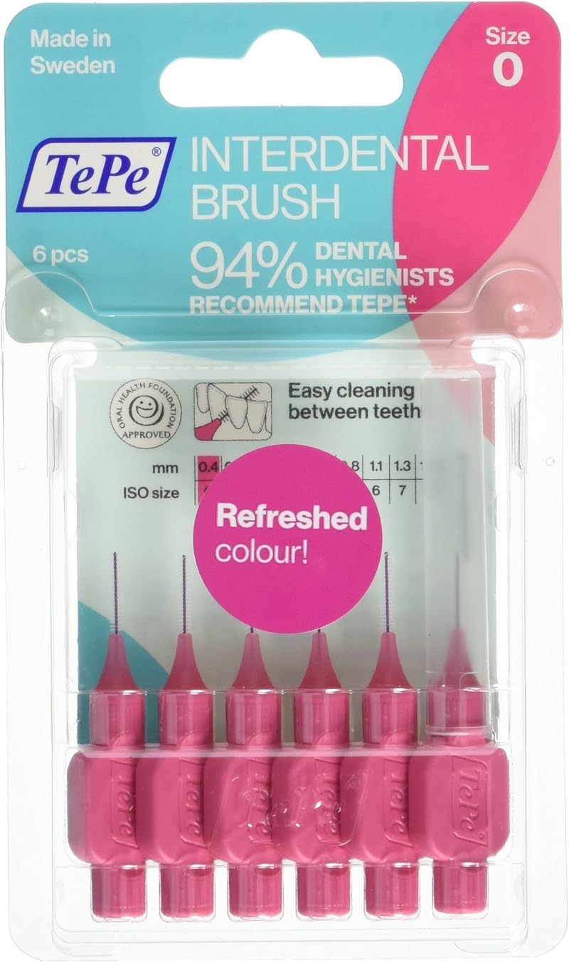 TePe Interdental Brush Pink 0.4mm Pack of 6
