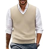 PJ PAUL JONES Mens Sweater Vests V Neck Wool Blend Pullover | Sleeveless, Contrast-Trimmed Neckline, Light Weight, Regular Fit, Soft Merino Wool Blend Yarns, Suitable for Formal Layering