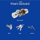 XFORT Tulip Entrance Knob Set Polished Chrome Lock for Internal Doors view 5