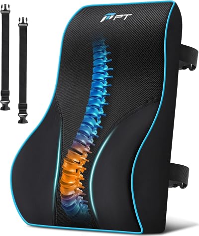 POOTACK Lumbar Support Cushion Memory Foam Back Support