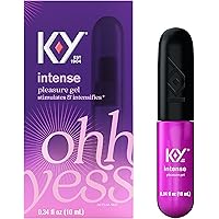 K-Y Intense 0.34 fl oz Adult Toy Friendly Female Pleasure Gel, Arousal Stimulant for Women, Couples Massage Enhancer, Tinglin