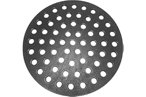 Tmozyar 7441 Round 17" Cast Iron Fire Grate, Charcoal Grates Bottom Plate Replacement Parts for Weber 22" Kettle, One-Touch, Master Touch, Bar-B-Kettle, Performer，Big Green Egg XL Charcoal Grill