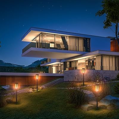 Buy Ruyilam Solar Garden Lights Outdoor 4 Pack Waterproof Solar Flickering Dancing Flame Pathway Lights Dusk To Dawn Auto On Off For Garden Patio Deck Yard Driveway Pathway Online In Turkey B08c51xwvg