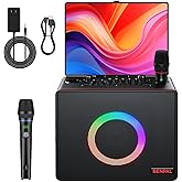 Karaoke Machine for Adults, Built-in 14 Inch Tablet with Lyrics Display, Portable Bluetooth Karaoke Speaker with 2 Wireless Microphones,800W Speaker, Connects to TV for Home Outdoor Party (Large)