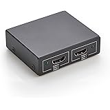 Amazon Basics HDMI Splitter 1 in 2 Out, 4K@30Hz for Dual Monitors, Mirror Only, Black