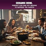 Andrew James 8L Slow Cooker Roast-to-Rest Ceramic Bowl Glass Lid 3 Heat Settings view 5