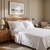 Mellanni Queen Sheet Set - 6-Piece Iconic Collection Bedding | Including 4 Pillowcases, 16-Inch Deep Pocket, Easy Care, Extra Soft, Cooling Sheets, Brushed Microfiber - White