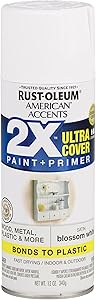 Rust-Oleum 327918 American Accents Spray Paint, 12 Oz, Satin Blossom White