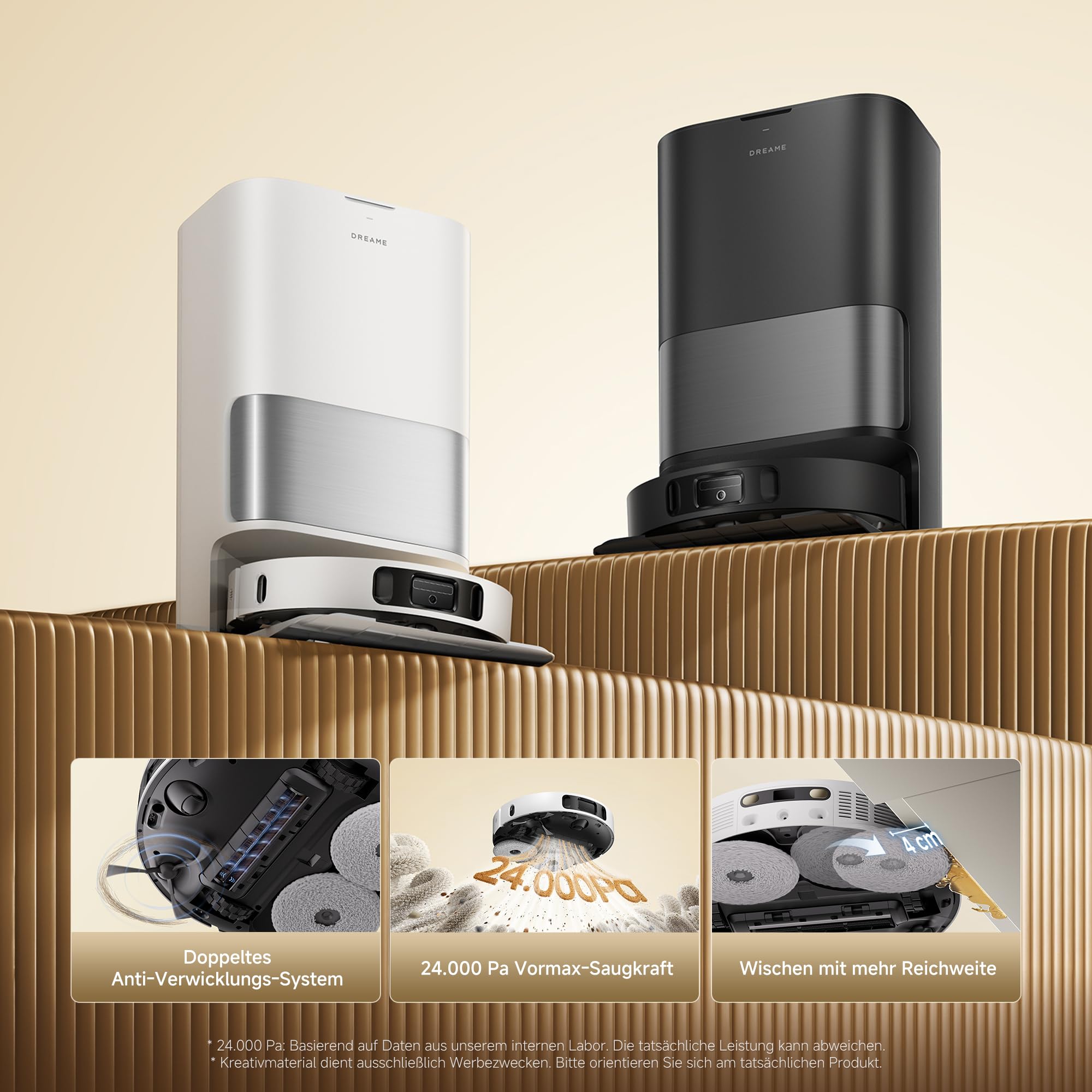 dreame L40 Ultra A Saugroboter mit Wischfunktion,dualem System gegen aufgewickelte Haare, 24.000 Pa Saugkraft, 10,5 mm Moppanhebung, Mopp-Selbstreinigung und intelligenter Hindernisvermeidung 2