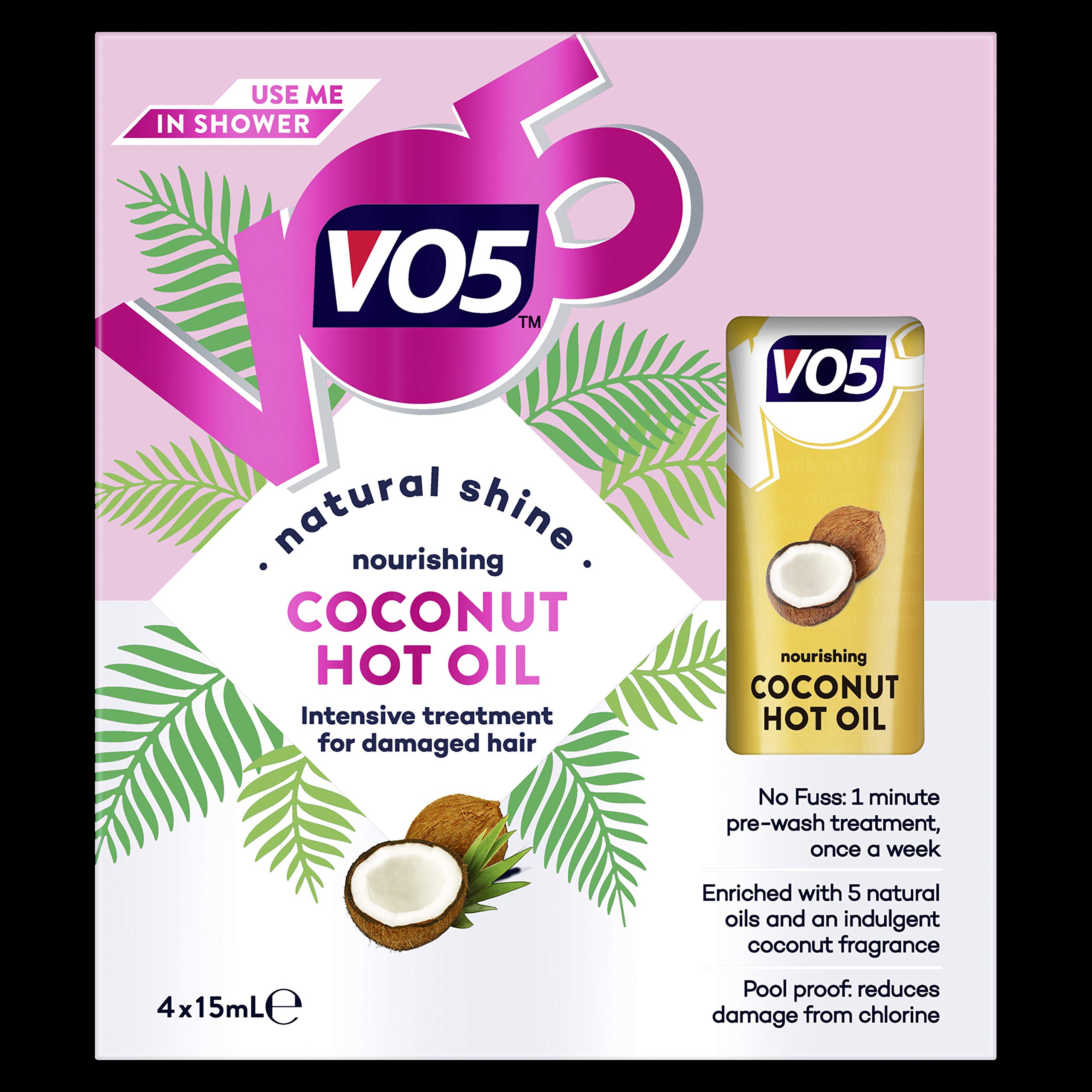 V05 Nourishing Coconut Oil, Hair Oil, 15 ml, Pack of 6