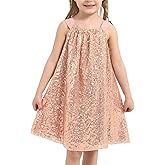 Luckrizyy Little Girls Sequin Dress Party Birthday Dresses Formal Fancy Strap Dress 3-8 Years