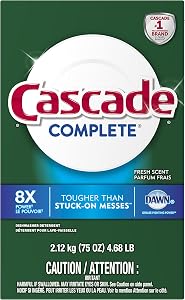 CASCADE COMPLETE POWDER DISHWASHER DETERGENT FRESH SCENT