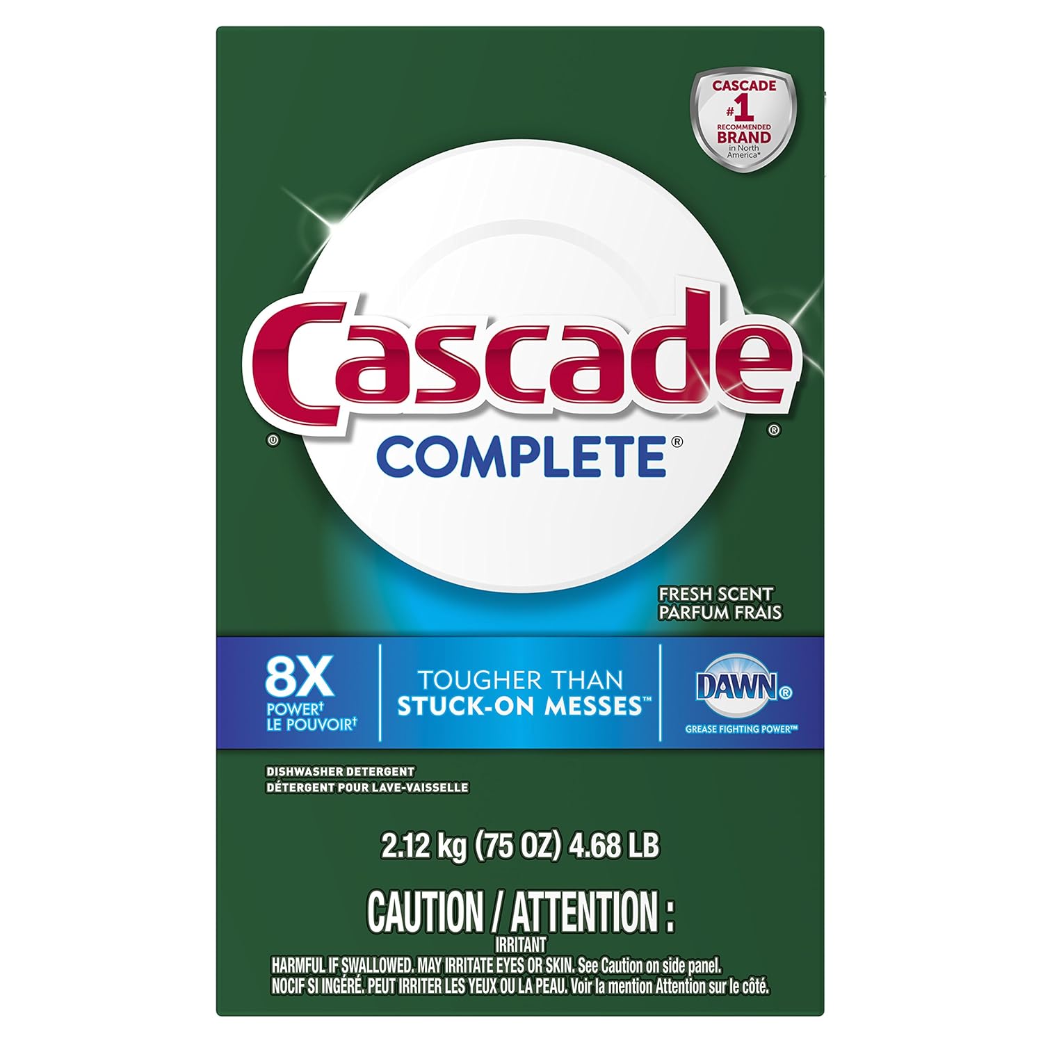 Cascade Complete Powder Dishwasher Detergent, Fresh Scent, 75 Oz: Prime Pantry
