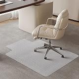 SHAREWIN Office Chair Mat 120x90 cm for Carpeted Floors Lip Anti-Slip Clear