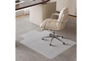 SHAREWIN Chair Mat for Carpeted Floor with Lip,47''×36'' PVC Carpet Protector for Low Pile Carpets Heavy Duty Effective Grip 