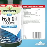 Natures Aid Fish Oil 1000 mg Omega-3 240 Softgels DHA EPA Non-GMO view 6