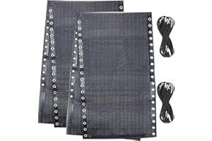 Ostlttyn Zero Gravity Chair Replacement Fabric Set of 2, 17'' with Cord, Kit for Patio Sling Lawn, Black