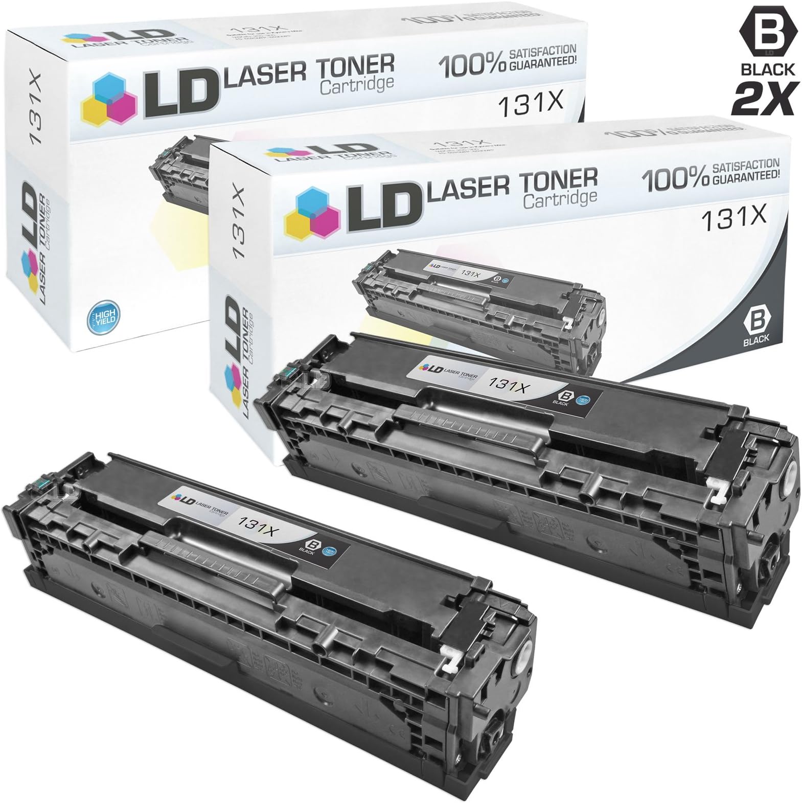 LD Remanufactured Toner Cartridge Replacement for HP 131X CF210X High Yield (Black, 2-Pack)