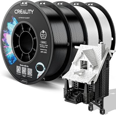 Filamento PETG 1.75mm 4KG para impresión 3D, Excelente Dureza, Alta Precisión, Sin Olor y Tóxico, A Prueba de Humedad, Filamento PETG Brillante de 1kg para Impresora 3D