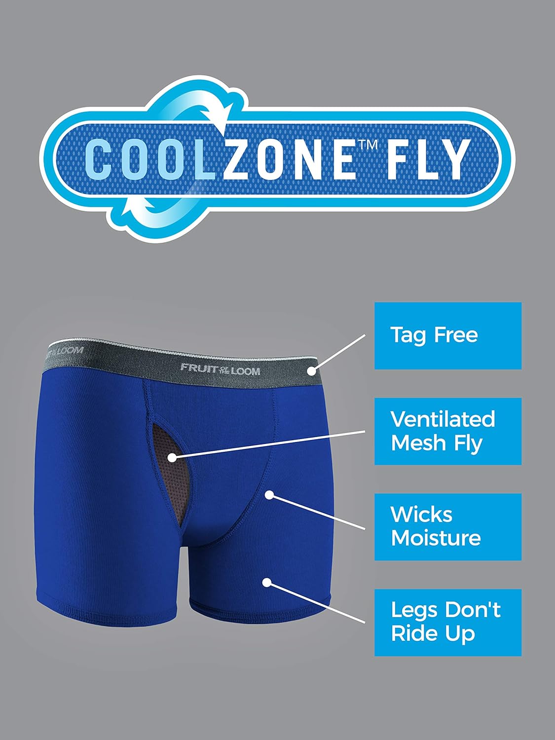 Fruit of the Loom Boys' Boxer Briefs (Assorted Colors): Clothing