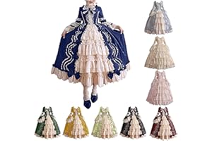 SHOPESSA Women's Victorian Gown French Lolita Dress Princess Costume Renaissance Dress Flare Sleeve Court Cosplay