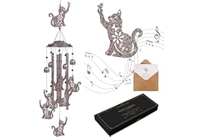 YHmall Wind Chimes for Outside, 35" Memorial Windchimes Outdoors Cat Gifts for Women, Mom, Patio Porch Garden Decor