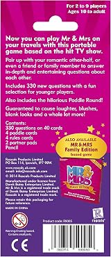 Rascals Mr & Mrs Pocket Edition Travel Party Card Game 2-9 Players view 3