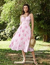 Floral Corset Dress for Women 2025 Spring Midi
