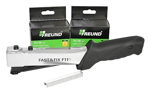 FREUND 01741911 Hammertacker Fast & Fix F 11 mit 10.000 Heftklammern, inkl. Gürteltasche