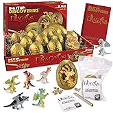 MindWare Dig It Up! Discoveries Dragon Eggs Dig Kit - Includes 12 Dragon Eggs with Toys Inside, Chisel Tools, Instruction Sheets &amp; Excavation Guidebook