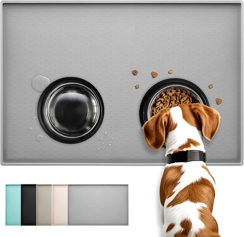 Conlun Dog Food Mat Silicone Anti-Slip Waterproof 48x30 cm S