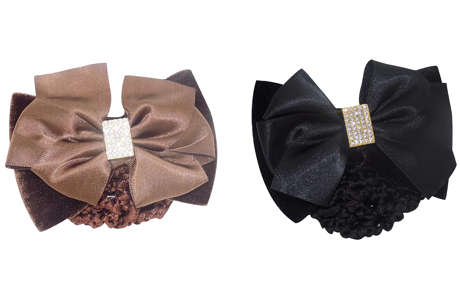 Buy Majik Combo Set Of 2 Pcs Bowknot Hair Clips With Net Cover For