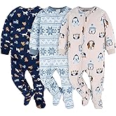 Gerber baby-boys Fleece Footed Pajamas 3-pack