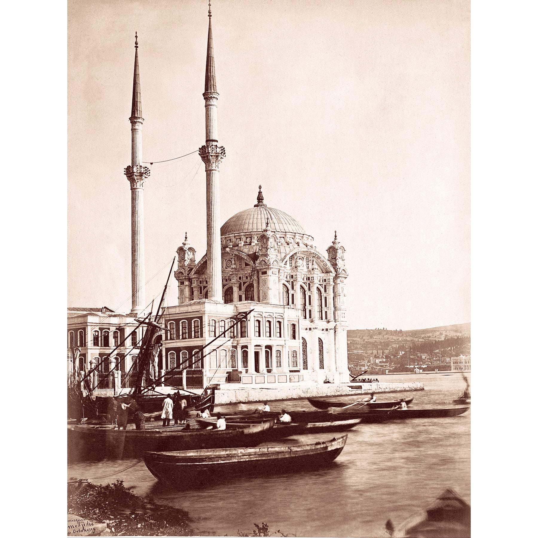 Ortakay Mosque Istanbul Turkey Baroque Large Wall Art Print Canvas Premium Poster Mural