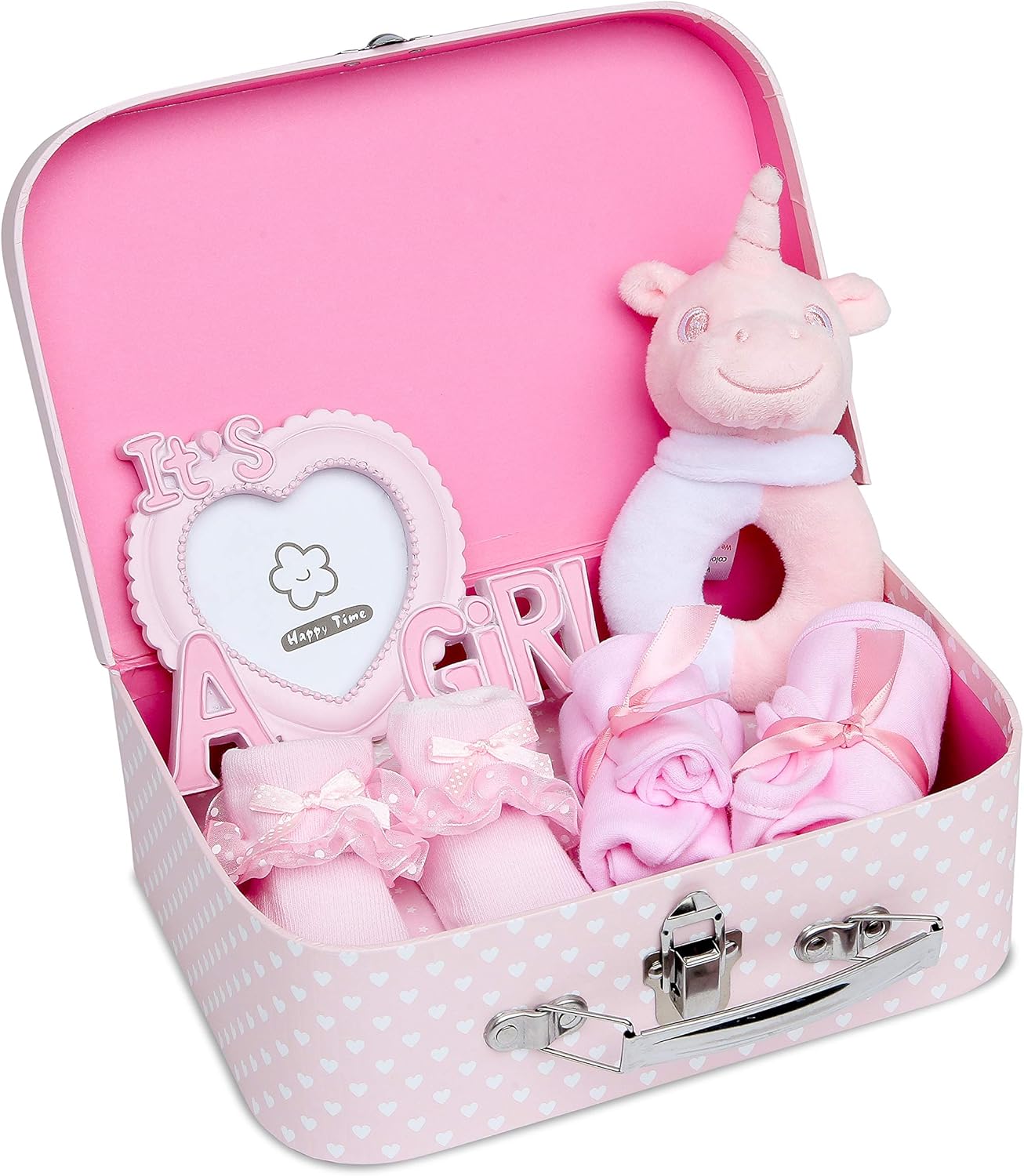 Baby Shower Hamper Gift Set for Baby Girl with Baby Gifts Including a