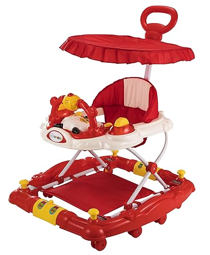 S&P Sublimation New Born Baby Birthday Gift Premium Quality Safe & Durable 3-in-1 Toy Bar,Music Playing Baby Walker (Adjustable) with Handle and Roof Sunshine Protector (4 to 18 Months)