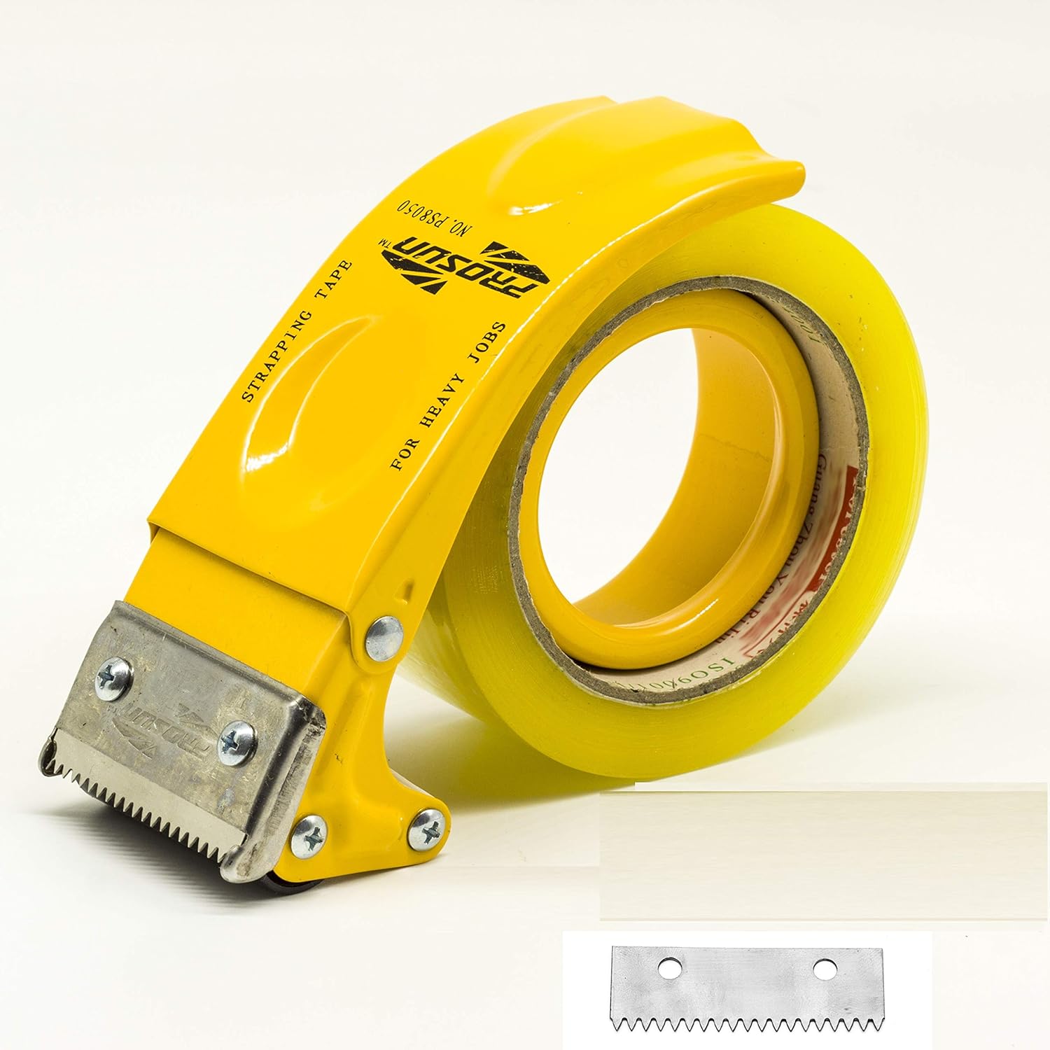 PROSUN Metal Handheld 2 Inch Tape Gun Dispenser Packing Packaging Sealing Cutter Yellow : Office Products