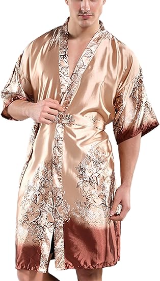 mens short kimono robe