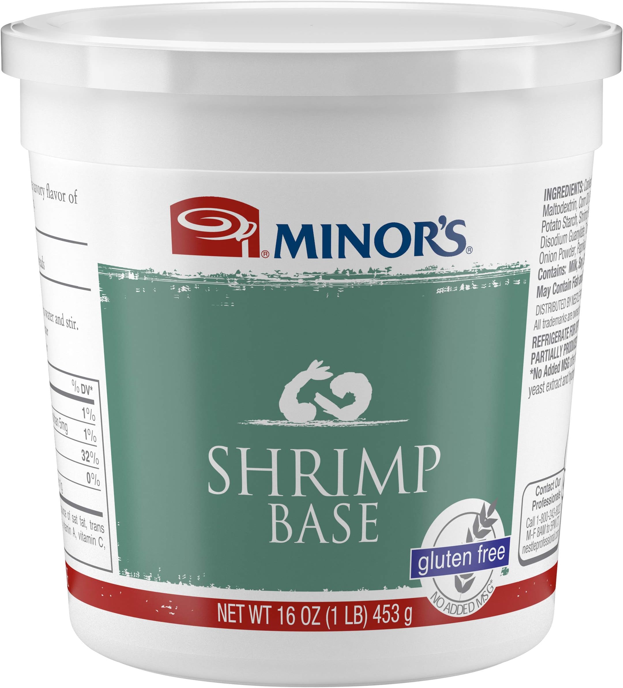 Minor's Shrimp Base with No MSG - 1 lb. Cup