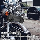 wiipara Motorcycle Saddle Bag PU Leather Round Handlebar Tool Bag Large view 6
