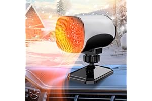 JOTUPLUN Portable 12V Car Heater, 2 in1 Fast Heating and Cooling Fan for Car Windshield Defogger Defroster, Plug-in Cigaerte Lighter Suitable for Vehicles Cars SUV (TYBS130)