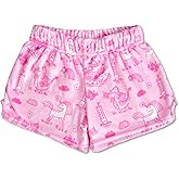 iscream Big Girls Silky Soft Pretty Print Plush Fleece Shorts - Flights of Fantasy Collection