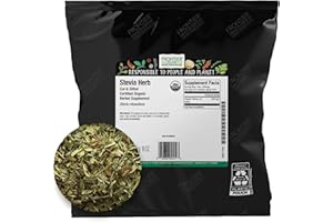 Frontier Co-op Stevia Herb, Cut and Sifted (Green), Certified Organic | 1 lb. Bulk Bag | Stevia rebaudiana Bertoni