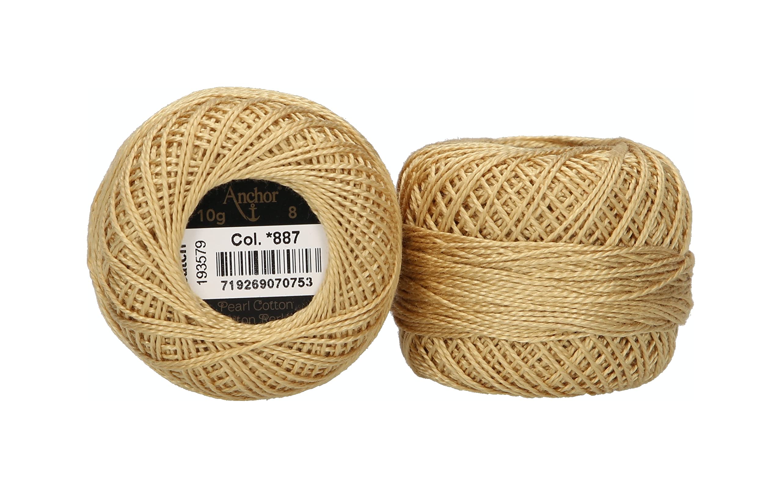 ANCHOR Pearl Yarn, Thickness: 8, Packaging: 10G, Running Length: 82M messing Embroidery Threads