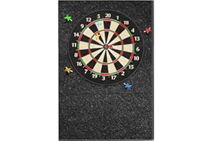 Dart Board Wall Protector - 6PCS Felt Dartboard Wall Protection - Self-Adhesive - Black