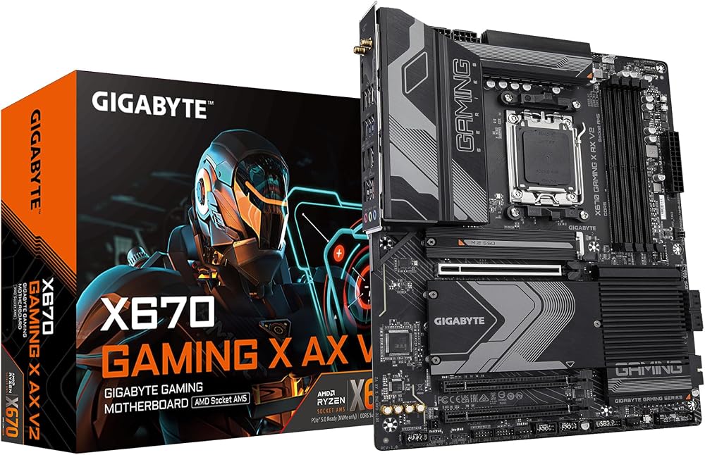 Gigabyte X670 Gaming X AX V2 Motherboard AMD AM5 ATX DDR5 PCIe 5.0 WiFi 6E