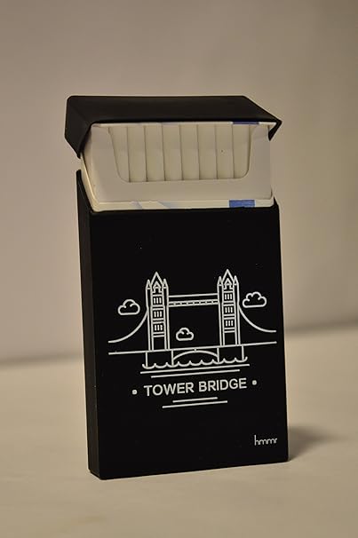 AshPro Silicone case for (Slim Cigarettes Pack) - London Bridge Black