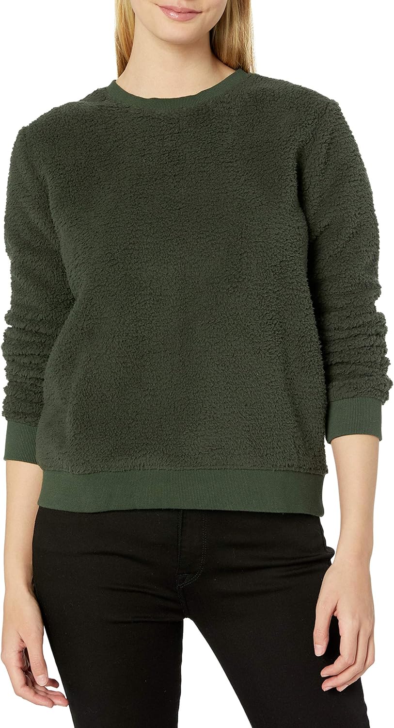 Lucky Brand Women's Sherpa Crew Neck Pullover Sweater Amazon.co.uk
