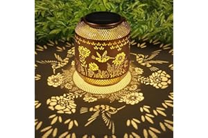 DOORKEER Hummingbird Solar Lanterns Outdoor Hanging Christmas Lantern as Birthdays Gifts for Women Mom Grandma Metal Waterproof Garden Decorative Hummingbird Solar Lights for Yard, Patio, Lawn, Porch, Backyard