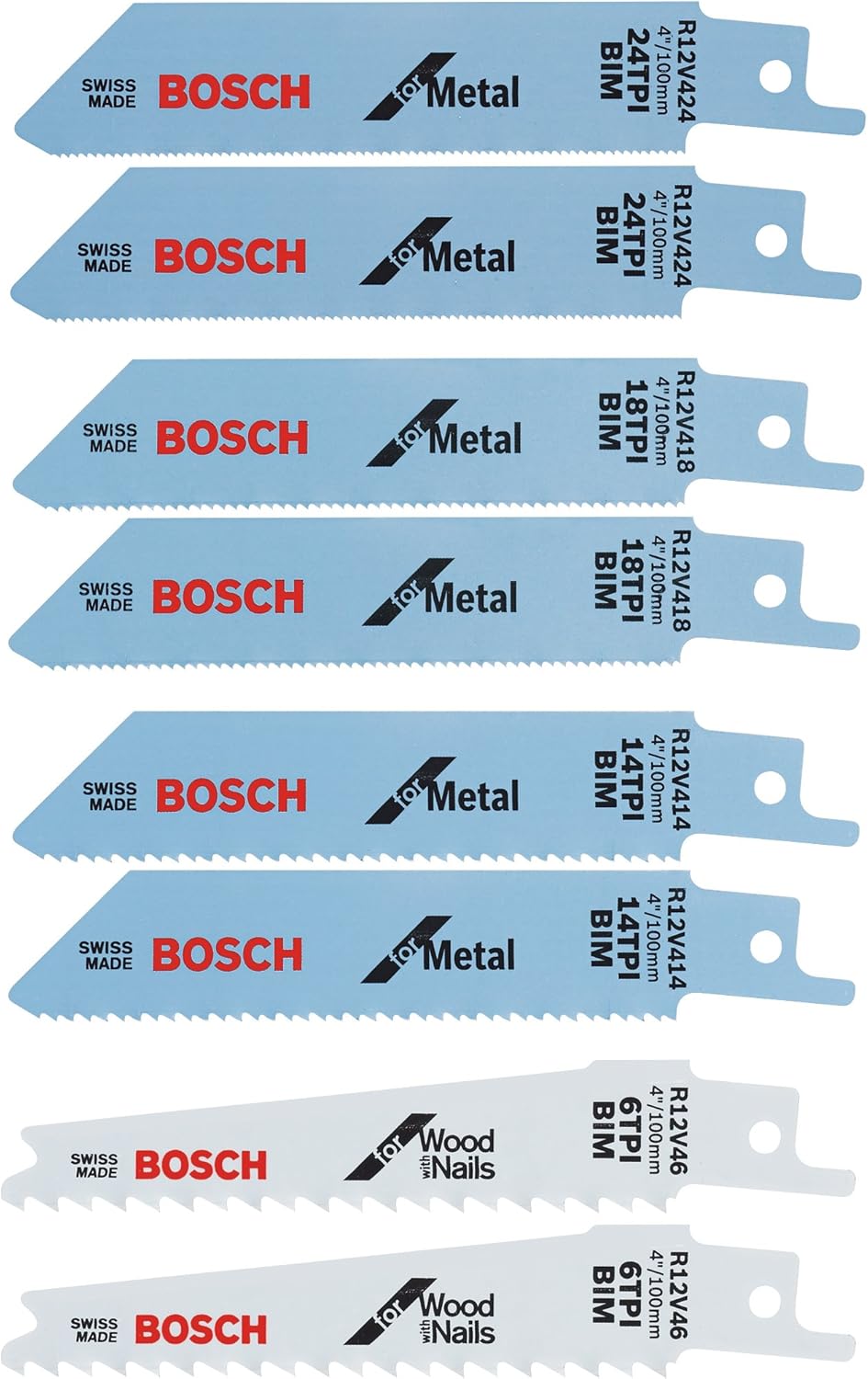 Bosch R12V8PK 8-Piece All-Purpose Reciprocating Saw Blade Set